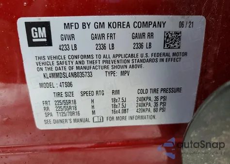 2022 Buick Encore Gx Select z USA, uszkodzony, nr VIN KL4MMDSL4NB035733